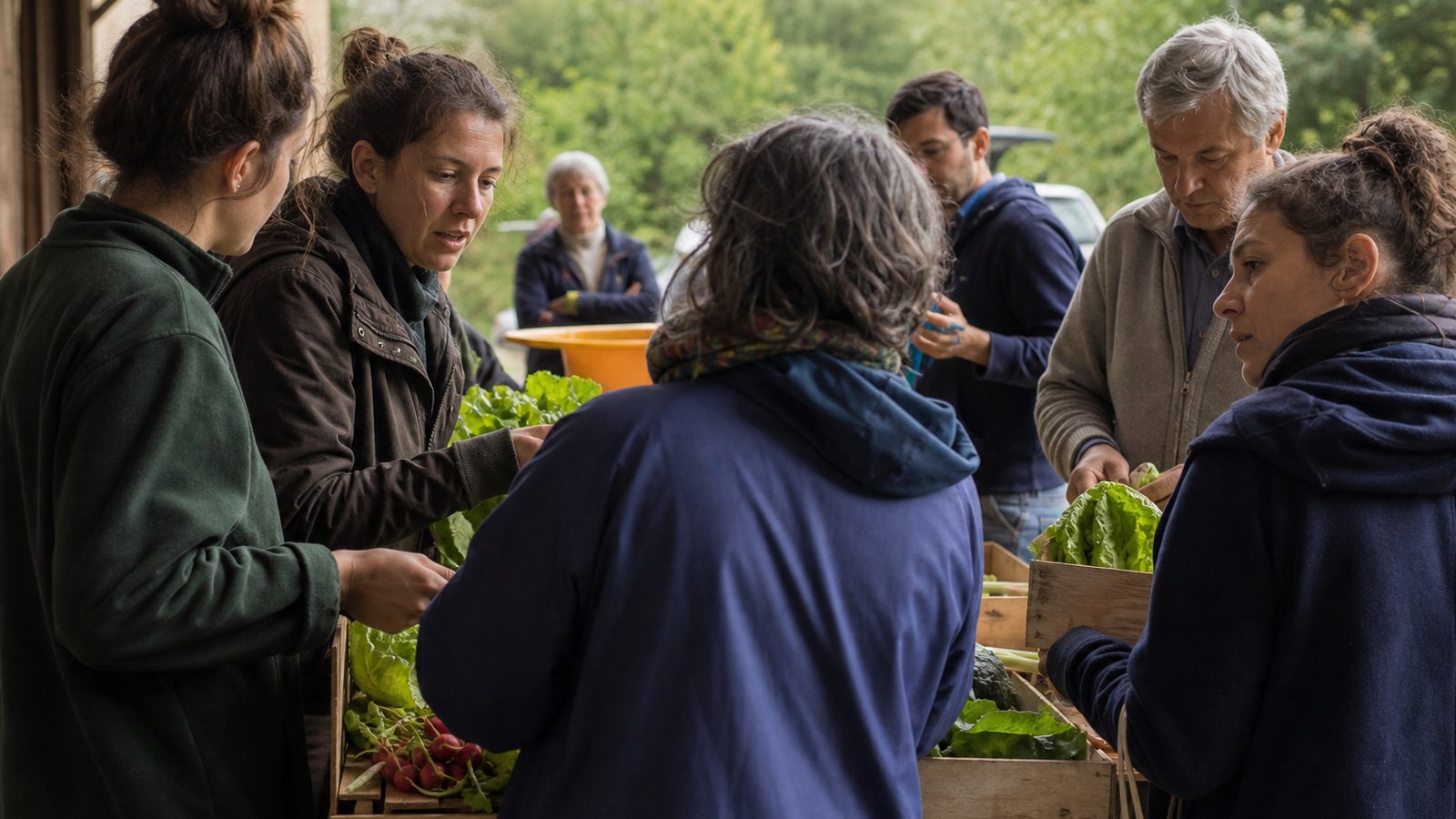 Coordinateur d'AMAP rédigeant un message d'information aux adhérents et aux producteurs